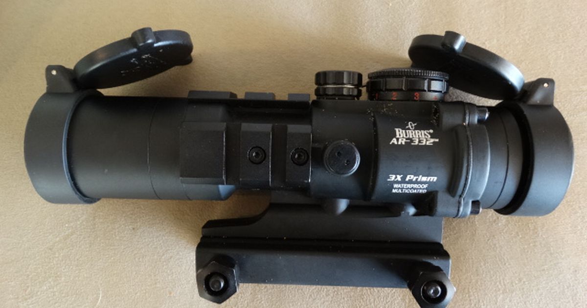 Burris AR-332 3X Prism Tactical Sight with AR and Rail Mount
